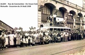 Alger - Rue de Constantine - Ets Veuve Cote - Excursion 14 aout 1938